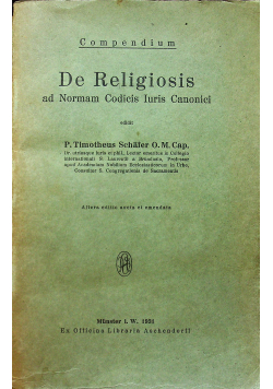 De religiosis ad Noorman Codicis Iuris Canonici 1931 r.