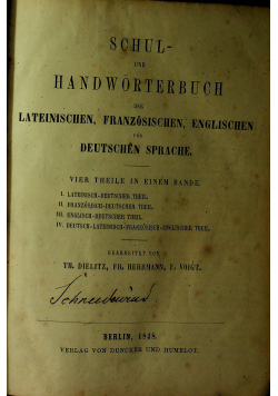 Shul und handworterbuch 1848 r