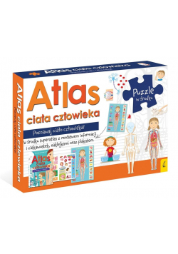 Pakiet Atlas ciała człowieka mapa i puzzle