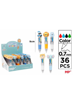 Długopis mini 4-kolorowy 0.7mm safari (36szt)