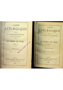 Lannee Liturgique la temps de Noel Tom I i II 1923 r.