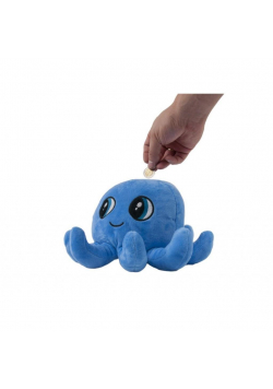 Pluszowa skarbonka. Ośmiornica z dzwiękiem blue