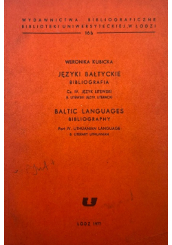 Języki bałtyckie bibliografia Część 4