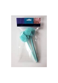 Zestwa: Długopis+ ołówek futro (niebieski)