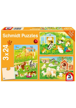 Puzzle 3 x 24 Słodkie Zwierzaki 112941