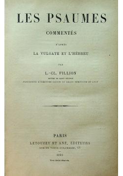 Les Psaumes 1893 r.
