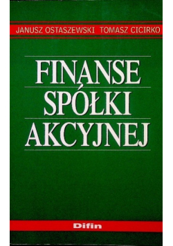 Finanse spółki akcyjnej