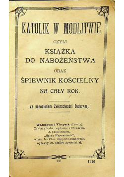 Katolik w modlitwie 1916r