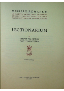 Lectionarium tempus per annum post pentecosten