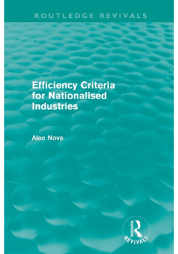 Efficiency Criteria for Nationalised Industries (Routledge Revivals)
