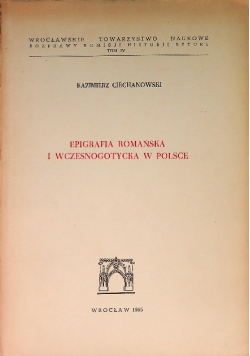 Epigrafia Romańska i wczesnogotycka w Polsce
