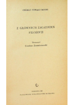 Z głównych zagadnień filozofii