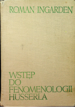 Wstęp do finomenologii  huserla