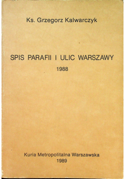 Spis parafii i ulic Warszawy 1988