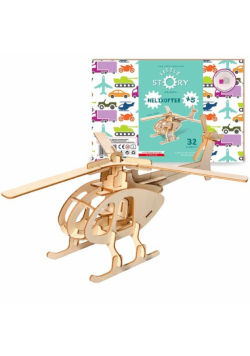 Little Story Drewniane Puzzle Model 3D - Helikopter