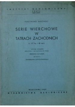 Serie Wierchowe w Tatrach Zachodnich