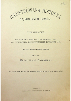 Ilustrowana historya najnowszych czasów Tom I  1894 r.