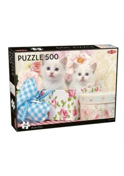 Puzzle 500 White Kittens