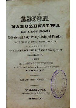 Zbiór Nabożeństwa  ku czci Boga 1857 r