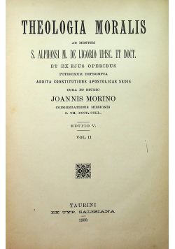 Theologia Moralis vol II 1900 r.