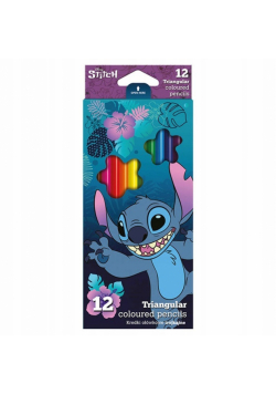 Kredki ołówkowe trójkątne Disney Core Stitch 12 kolorów