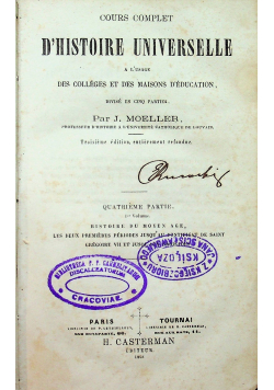 Cours complet d'historie universelle Tom 4 i 5  1861 r.