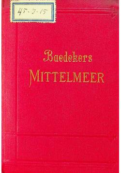 Baedekers Mittelmeer 1909 r