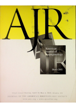 American Journal of Roentgenology, Vol.178, No. 3, 4, 6