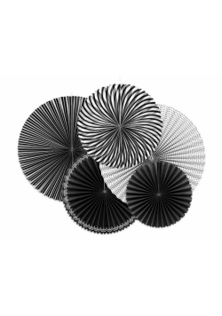 Rozety dekoracyjne Black&White mix 5szt