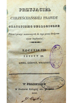 Przyjaciel chrześcijańskiej prawdy czasopismo teologiczne rocznik VIII 2 Zeszyty ok 1943 r.