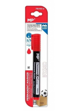 Marker permanentny 1,0/5,0mm czerwony