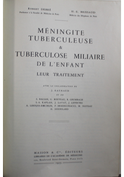 Menignite tuberculeuse