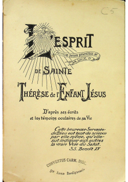 L'esprit de Sainte Therese de l'Enfant Jesus 1923 r.