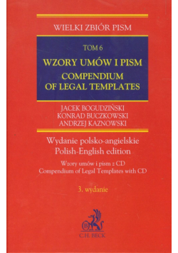 Wzory umów i pism z CD : Compendium of Legal Templates t.6