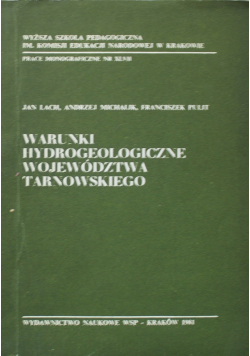 Warunki hydrogeologiczne województwa tarnowskiego
