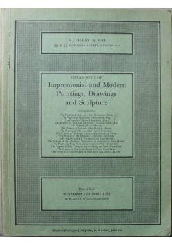 Catalogue of impressionist and modern paintings drawings and sculpture