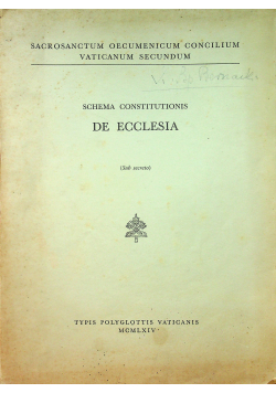 Schema Constitutionis de Ecclesia