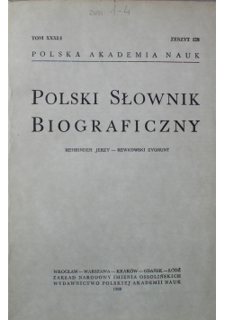 Polski Słownik Biograficzny Tom XXXI 1 Zeszyt 128