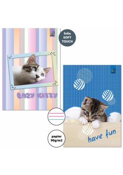 Zeszyt A5/32K 3-linie kolor 90g BF Cats (10szt)