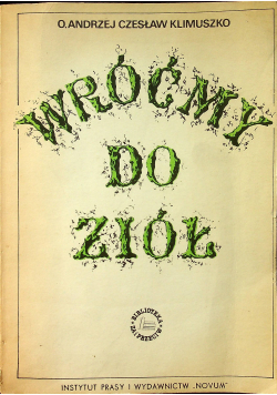 Wróćmy do ziół  wydanie II