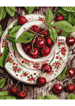Malowanie po numerach - Świeżość wiśni 40x50cm