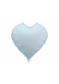 Balon foliowy Serce 45cm mglisty niebieski