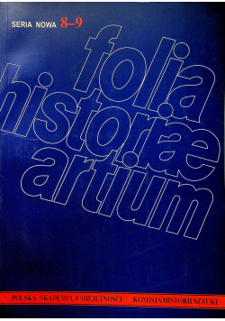 Folia historiae artium tom 8 i 9