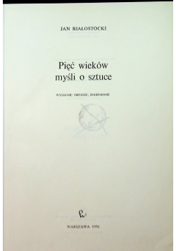 Pięć wieków myśli  sztuce