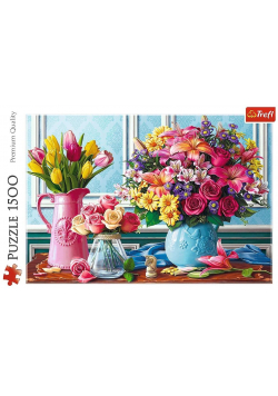 Puzzle 1500 Kwiaty w wazonach TREFL