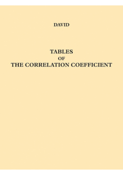 Tables of the Ordinates and Probability Integral of the Distribution of the Correlation Coefficient in Small Samples