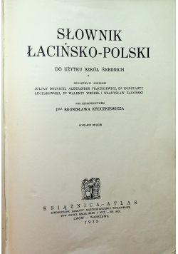 Słownik łacińsko polski 1925 r.