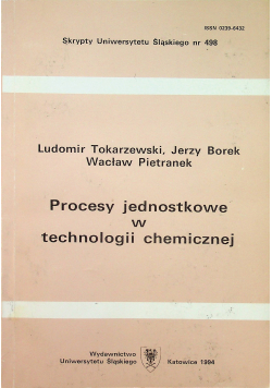 Procesy jednostkowe w technologii chemicznej