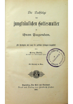 Die Nachfolge der jungfrausichen Gottesmutter 1893r