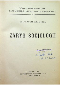 Zarys Socjologii 1948 r